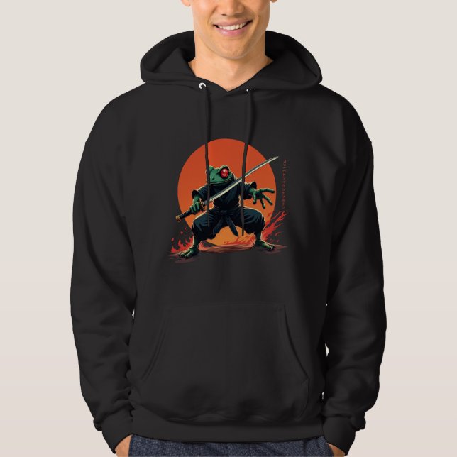 Sudadera Guerrero de rana Ninja - Luchador de anime Samurai (Anverso)