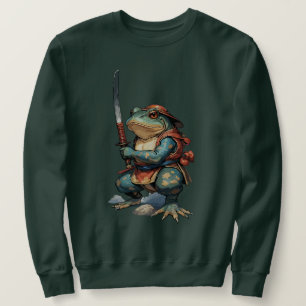 Sudadera Guerrero de rana samurai con Katana