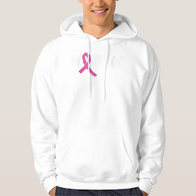 Sudadera Guerrero del cáncer de mama Mujeres de Cinta Rosa (Anverso)