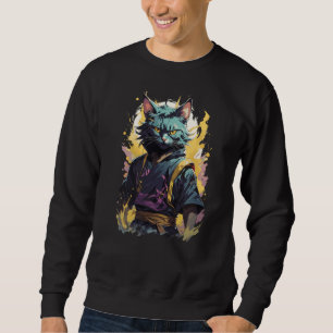 Sudadera Guerrero del gato Ninja de Guay Fire Splash Gray