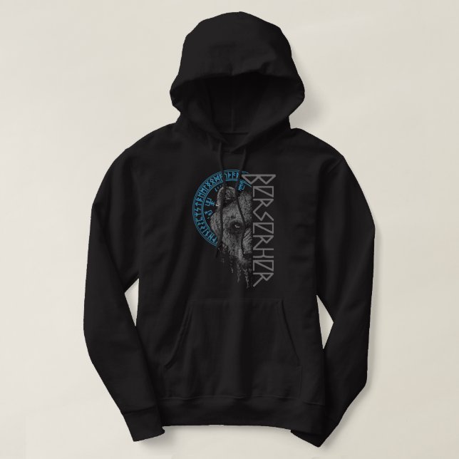 Sudadera Guerrero del oso berserk Odin dirige la brújula nó (Diseño del anverso)
