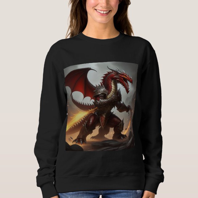 Sudadera Guerrero dragón rojo  (Anverso)