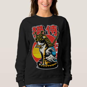 Sudadera Guerrero Gato Samurái – Tatuaje Audaz de Ola Japon