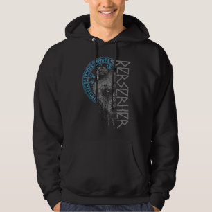 Sudadera Guerrero Oso Berserk Odin Runas Brújula Nórdica Vi