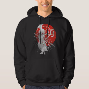 Sudadera Guerrero Samurái Japonés Caligrafía Retro Japón f