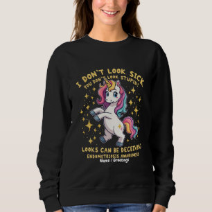 Sudadera Guerrero Unicornio Fuerte Conciencia de Endometrio