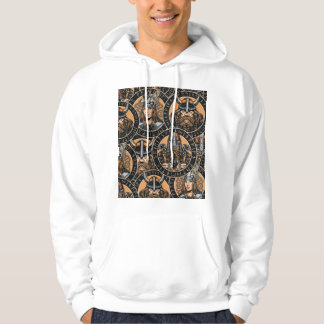 Sudadera Guerreros de Viking: Colorido patrón de época