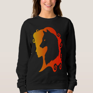 Sudadera Guía Animal Del Tótem Del Lobo Del Fuego Guías De 