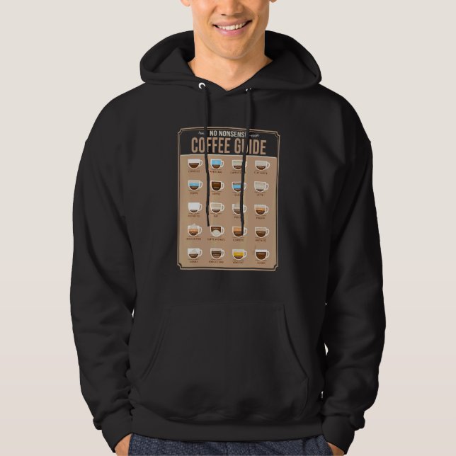Sudadera Guía De Café Barista Cappuccino Yo Bebí Mucho C (Anverso)
