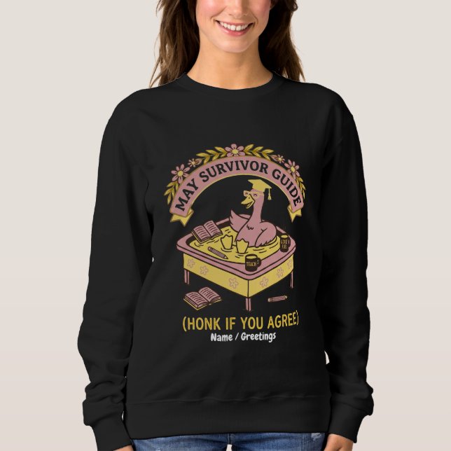 Sudadera Guía de Supervivencia para Profesores Divertidos e (Anverso)