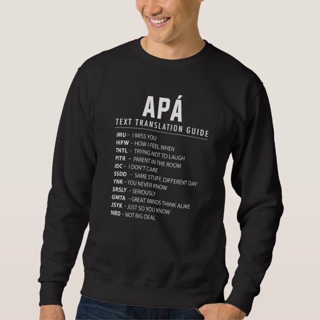 Sudadera Guía De Traducción De Jerga Y Acrónimos De Texto A (Anverso)