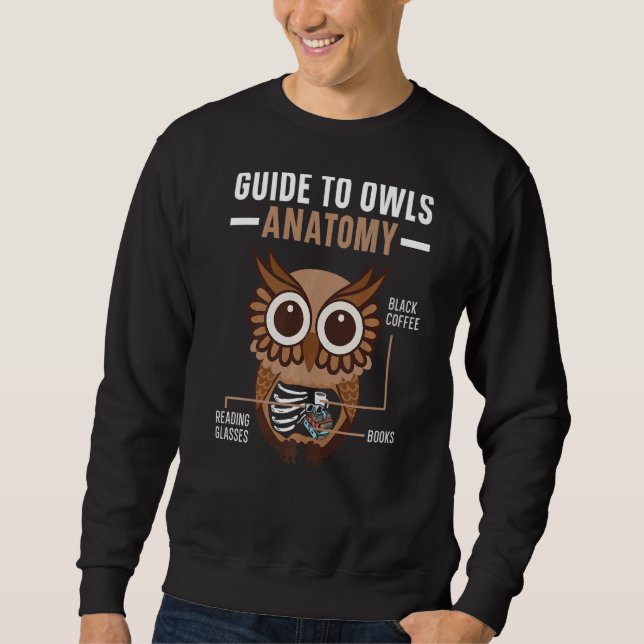 Sudadera Guide To Owls Anatomy Owl  Nocturnal Bird Owl Whis (Anverso)