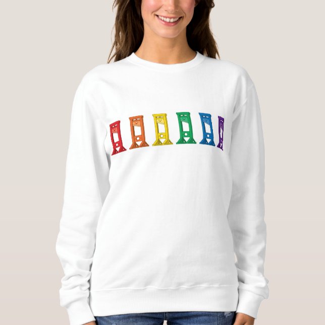 Sudadera Guillotine de arcoiris kawaii (Anverso)