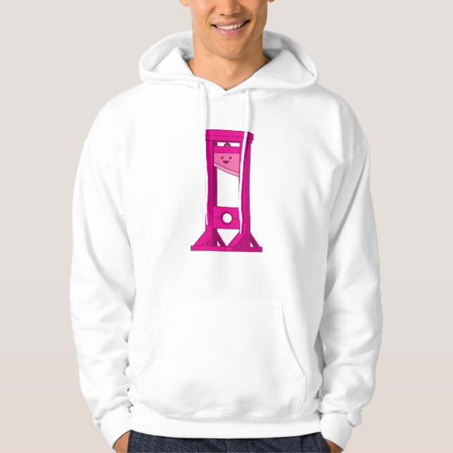 Sudadera Guillotine rosa kawaii blanco de los hombres (Anverso)