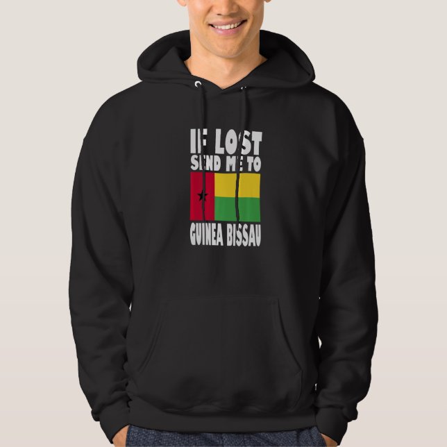 Sudadera Guinea Bissau Flag Design  If lost send me to Guin (Anverso)