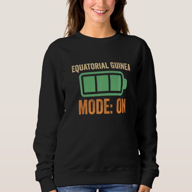 Sudadera Guinea Ecuatorial Modo En Batería (Anverso)