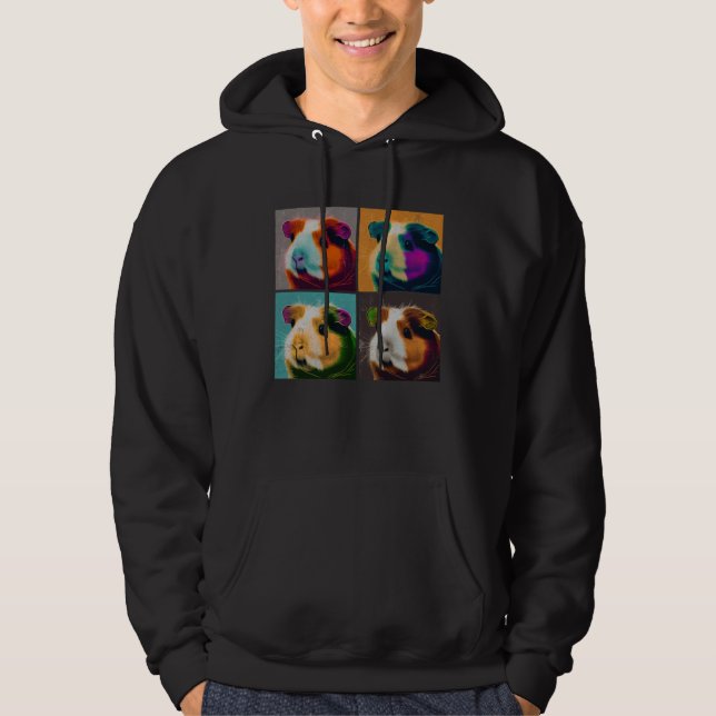 Sudadera Guinea Pig Pop Illustration Colorful Animal Women (Anverso)