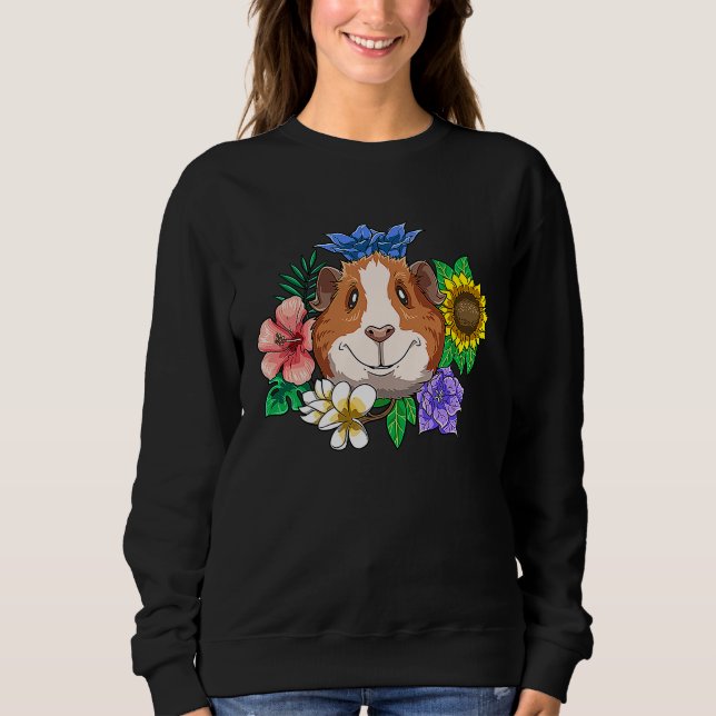 Sudadera Guinea Pig Smile Flowers Laughter for a Guinea pig (Anverso)