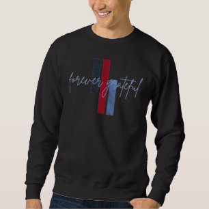 Sudadera Guión de Agradecido por Siempre con Barras de Colo