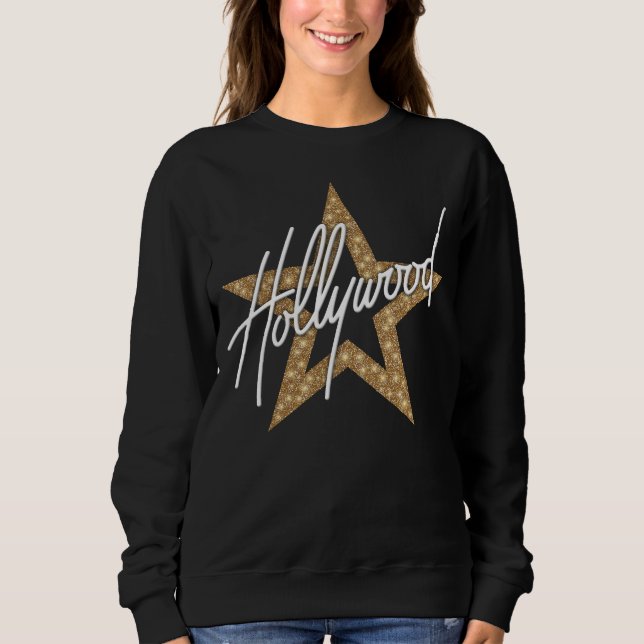 Sudadera Guión de la mano blanca de Hollywood con estrella (Anverso)