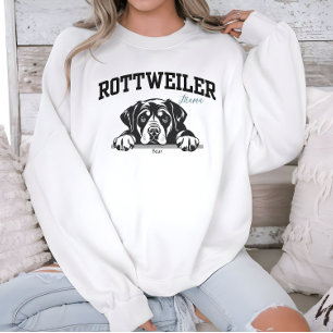 Sudadera Guión de Varsity College Rottweiler Mama Dog Lover