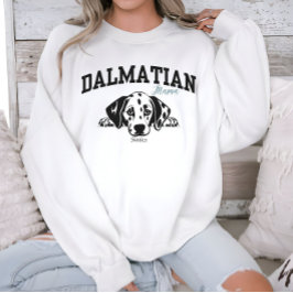 Sudadera Guión de Varsity universitario Dalmatian Mama Love