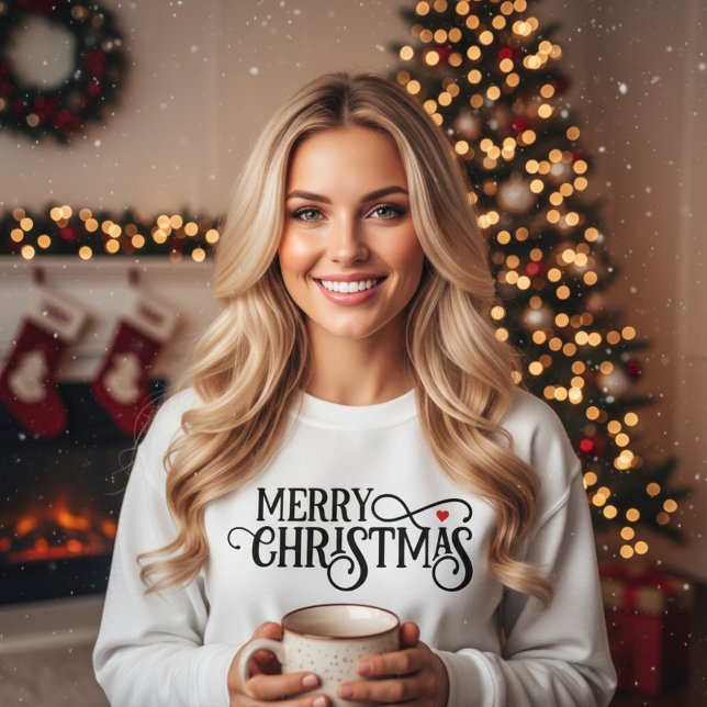 Sudadera Guión elegante de Feliz Navidad  (Subido por el creador)