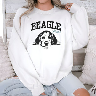 Sudadera Guión estilo Varsity Beagle Mama Dog Lover