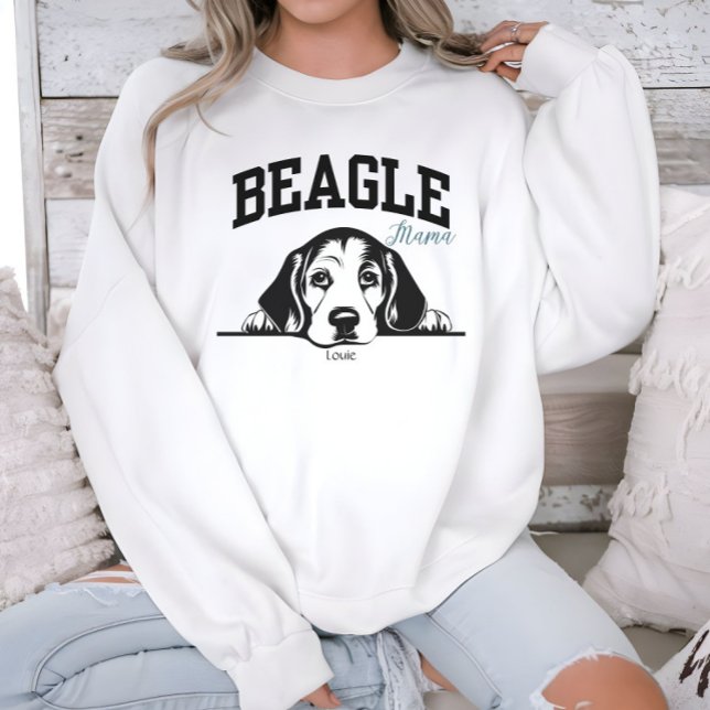 Sudadera Guión estilo Varsity Beagle Mama Dog Lover (Subido por el creador)
