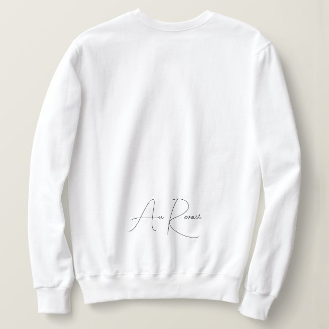 Sudadera Guión francés minimalista (Reverso del diseño)