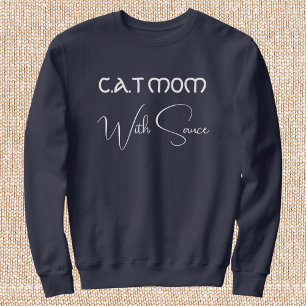 Sudadera Guion personalizado para amante de gatos Gata mamá