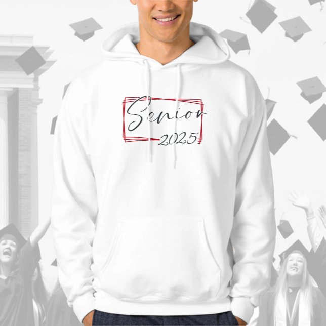 Sudadera Guión rojo moderno Senior 2025 (Subido por el creador)