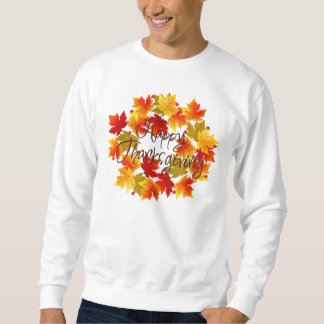 Sudadera Guirnalda feliz del otoño de la acción de gracias