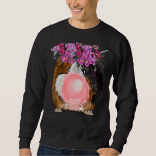 Sudadera Guirnalda Floral Guinea Cerdo Bubble Acuarela Guin