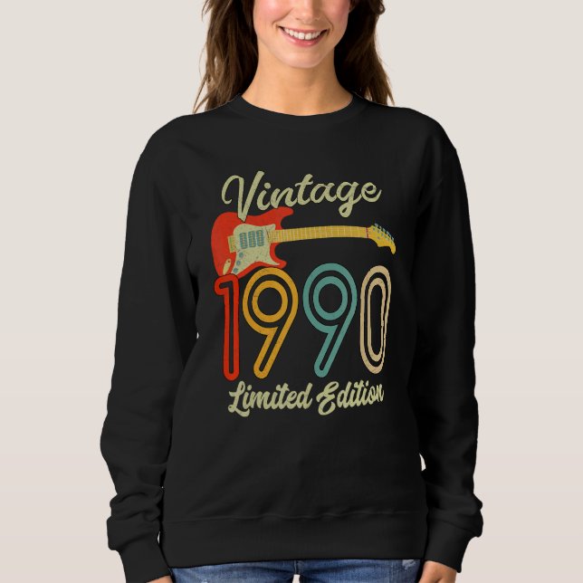 Sudadera Guitar 32 años Vintage 1990 (Anverso)