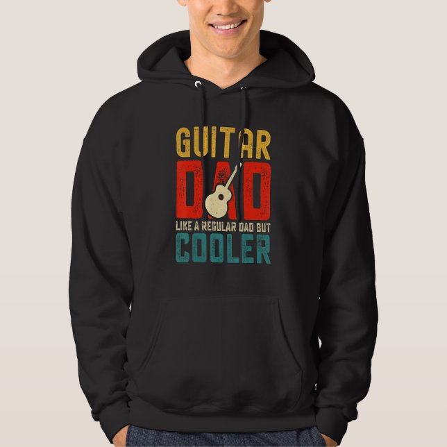 Sudadera Guitar Dad Like A Regular But Cooler  Retro Papa M (Anverso)