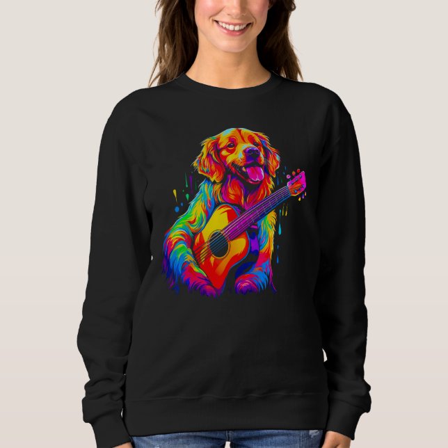 Sudadera Guitar Golden Retriever Dog (Anverso)