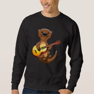 Sudadera Guitar Otter Animal Niños Guitaristas Hombres Arte