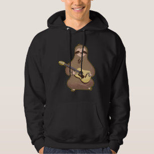Sudadera Guitar Sloth Tocar Guitarra Cute Kawai Sloths Funn