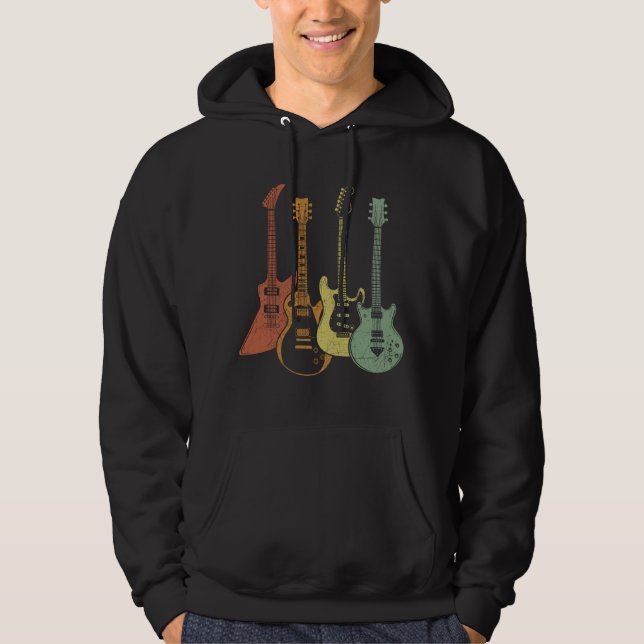 Sudadera Guitareros de instrumentos musicales coloridos (Anverso)