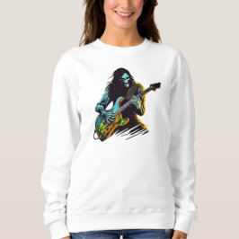 Sudadera Guitarista de cráneo 3