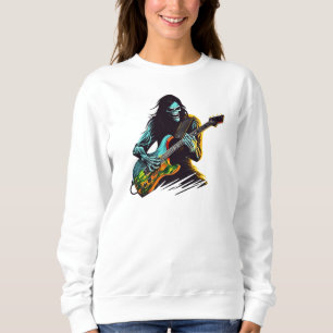 Sudadera Guitarista de cráneo 3