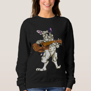 Sudadera Guitarista de música de perro de Bulldog francés a