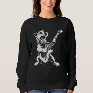 Sudadera Guitarista de perro - Russell Terrier Dad Mom