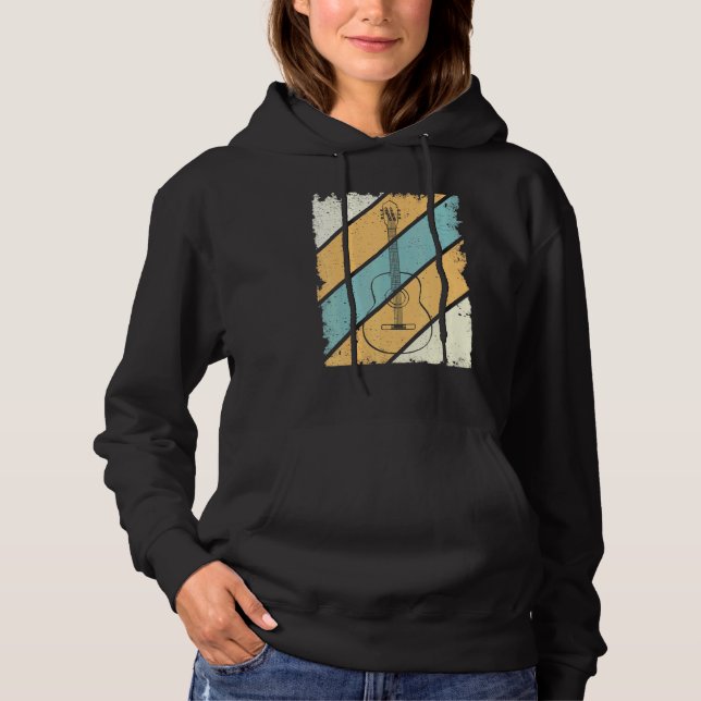 Sudadera Guitarista Guitariano Retro Diseño Música (Anverso)