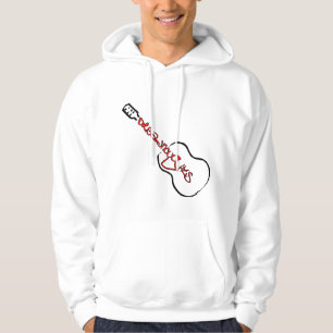 Sudadera Guitarra Acústica Resumen Logo rojo