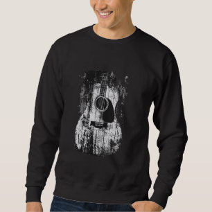 Sudadera Guitarra Acústica, Vintage, Molesto, Rock & Roll