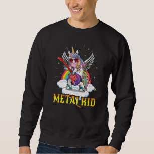 Sudadera Guitarra Arcoiris Unicornio Rock Heavy Music Metal