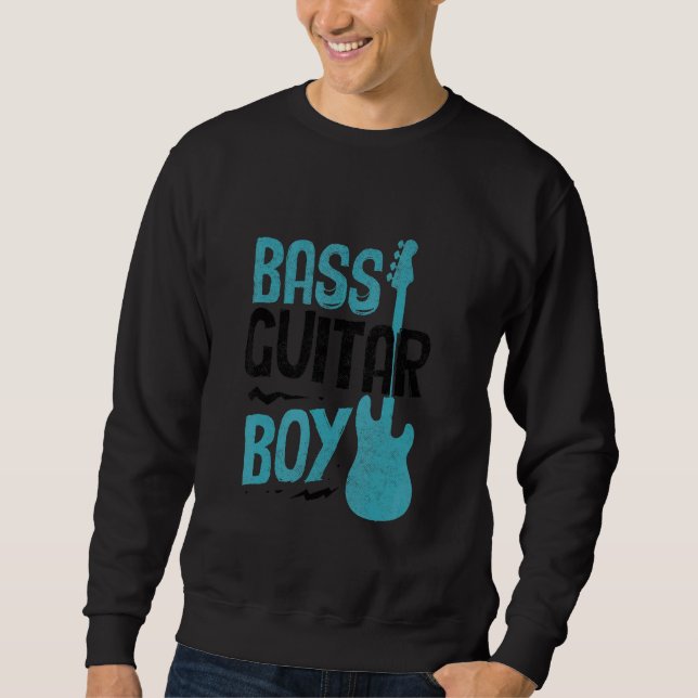 Sudadera Guitarra Bass Bostar Y Hombres Bass Player 6 (Anverso)