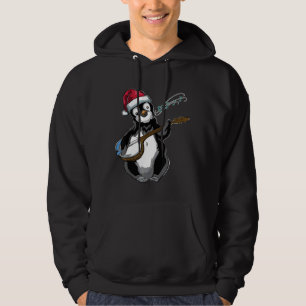 Sudadera Guitarra de música animal navidades Banjo Penguin